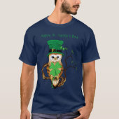 Irish Clovers Uil Groen T-shirt (Voorkant)