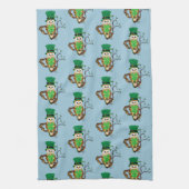 Irish Clovers Uil Groen Theedoek (Verticaal)