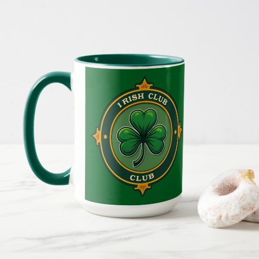 Irish Club St Patrick’s Day Shirt – caneca Mok (Met donut)