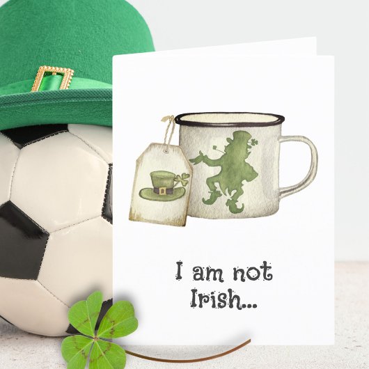 Irish Coffee Bag Clover Funny St Patricks Day Kaar Aankondiging