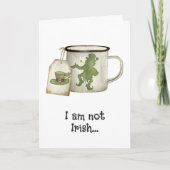 Irish Coffee Bag Clover Funny St Patricks Day Kaar Aankondiging (Voorkant)