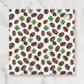 Irish Coffee Beans and Shamrocks Funny Design Bedankjes Labels (Achterkant)