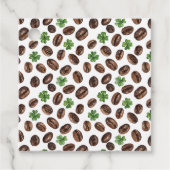 Irish Coffee Beans and Shamrocks Funny Design Bedankjes Labels (Voorkant)