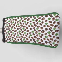 Irish Coffee Beans and Shamrocks Funny Design Golfheadcover