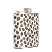Irish Coffee Beans and Shamrocks Funny Design Heupfles (Rechts)