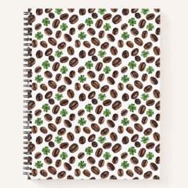 Irish Coffee Beans and Shamrocks Funny Design Notitieboek