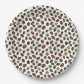 Irish Coffee Beans and Shamrocks Funny Design Papieren Bordje (Voorkant)