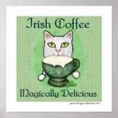 Irish Coffee Cat St. Patrick's Day Art Print (Voorkant)