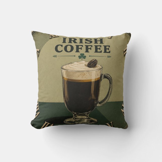 Irish Coffee Celtic Pub Decor  Kussen (Voorkant)