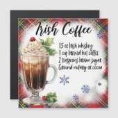 Irish Coffee Magnetic Recipe Kaart (Voorkant / Achterkant)