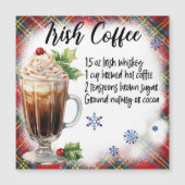 Irish Coffee Magnetic Recipe Kaart (Voorkant)
