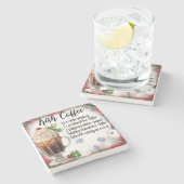 Irish Coffee Recept Marble Onderzetter (Zijkant)