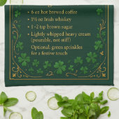 Irish Coffee Recipe St Patrick's Day  Theedoek (Gevouwen)