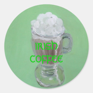 "Irish Coffee" Ronde Sticker