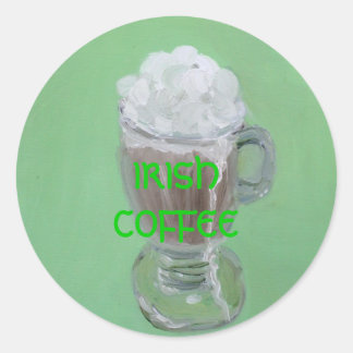 "Irish Coffee" Ronde Sticker