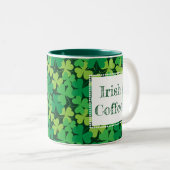 Irish Coffee Shamrock Print Mok (Voorkant rechts)