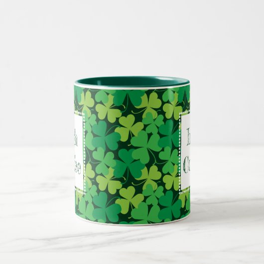 Irish Coffee Shamrock Print Mok (Center)