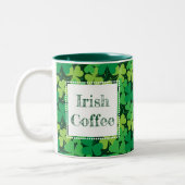 Irish Coffee Shamrock Print Mok (Links)