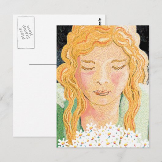 Irish Colleen Briefkaart (Voorkant / Achterkant)