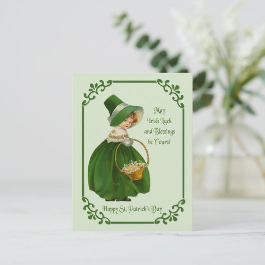 Irish Colleen Briefkaart (Staand voorkant)