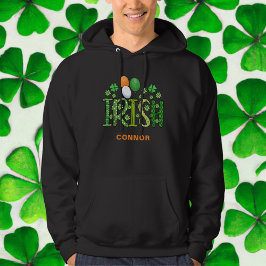 Irish Colors Clover Facultatieve naam St Patrick's Hoodie