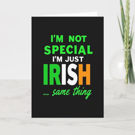 Irish Colors Text Card Kaart (Voorkant)