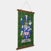 Irish Cook Coat of Arms Family Crest Hangend Wandkleed (Gebogen)
