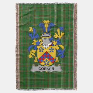 Irish Cosker of McCosker Wapen Familie Cres Deken
