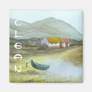 Irish Cottage Dishwasher Magnet CLEAN van Bonhovey