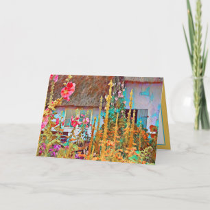 Irish Cottage Garden Happy Birthday Friend Kaart