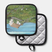 Irish, Cottage, Sheep, Ireland  Pannenlap (Voorkant / Achterkant)