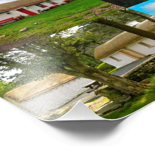 Irish cottages foto afdruk (Hoek)