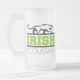 Irish Cougar Gift Matglas Bierpul