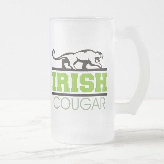 Irish Cougar Gift Matglas Bierpul (Rechts)