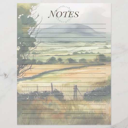 Irish Countryside Reisgegevens Planner Page (Achterkant)