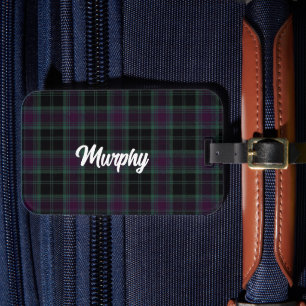 Irish County Carlow Tartan gepersonaliseerd Bagagelabel