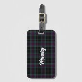 Irish County Carlow Tartan gepersonaliseerd Bagagelabel (Voorkant (verticaal))