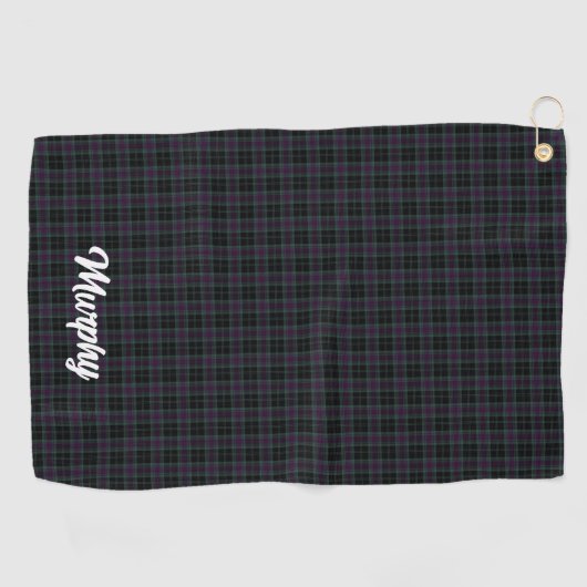 Irish County Carlow Tartan gepersonaliseerd Golfhanddoek (Horizontaal)