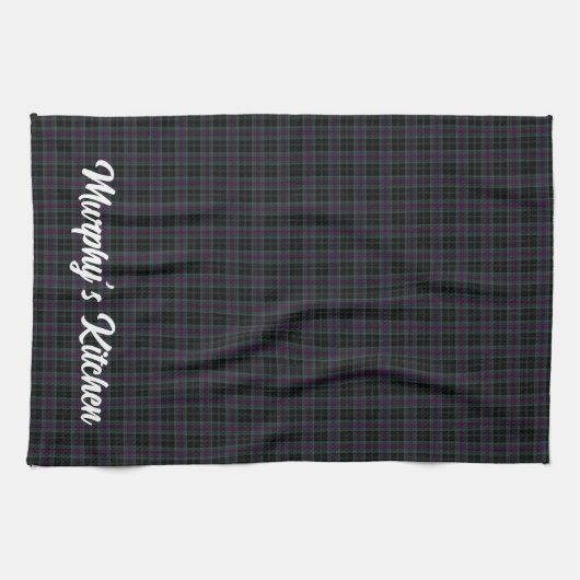 Irish County Carlow Tartan gepersonaliseerd Theedoek (Horizontaal)