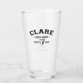 Irish County Clare Ireland Persoonlijke tekst Glas (Voorkant)