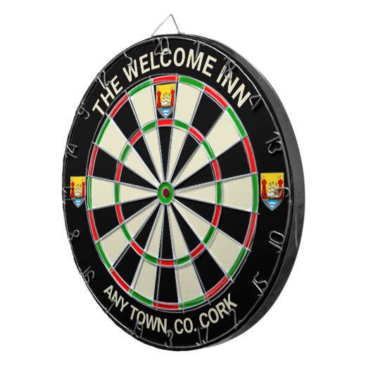 Irish County Cork Ireland Dartboard Dartbord (Voorkant Rechts)
