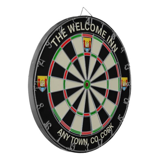 Irish County Cork Ireland Dartboard Dartbord (Voorkant Links)