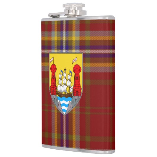 Irish County Cork Tartan & Crest Heupfles (Links)
