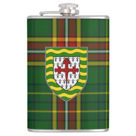 Irish County Donegal Tartan & Crest Heupfles