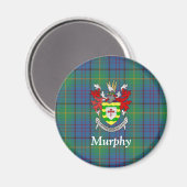 Irish County Donegal Tartan en wapenschild Magneet (Voorkant / Achterkant)