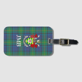 Irish County Donegal Tartan Monogram Bagagelabel (Voorkant (horizontaal))