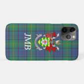 Irish County Donegal Tartan Monogram Case-Mate iPhone Case (Achterkant (horizontaal))