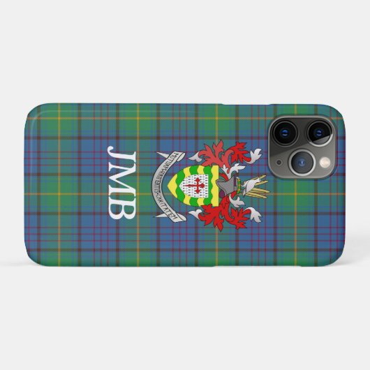 Irish County Donegal Tartan Monogram Case-Mate iPhone Case (Achterkant (horizontaal))