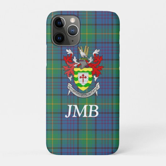 Irish County Donegal Tartan Monogram Case-Mate iPhone Case (Achterkant)