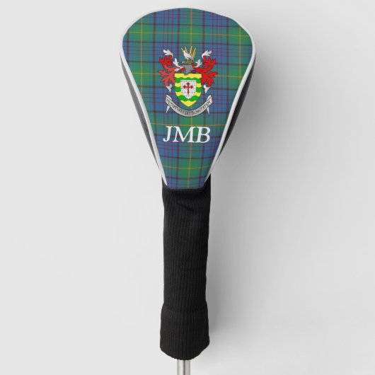 Irish County Donegal Tartan Monogram Golfheadcover (Voorkant)